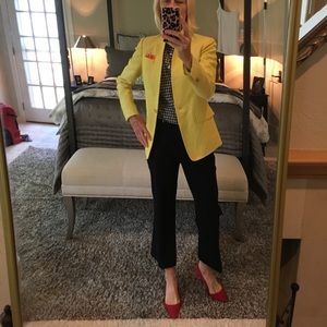 Yellow linen blazer from JCREW